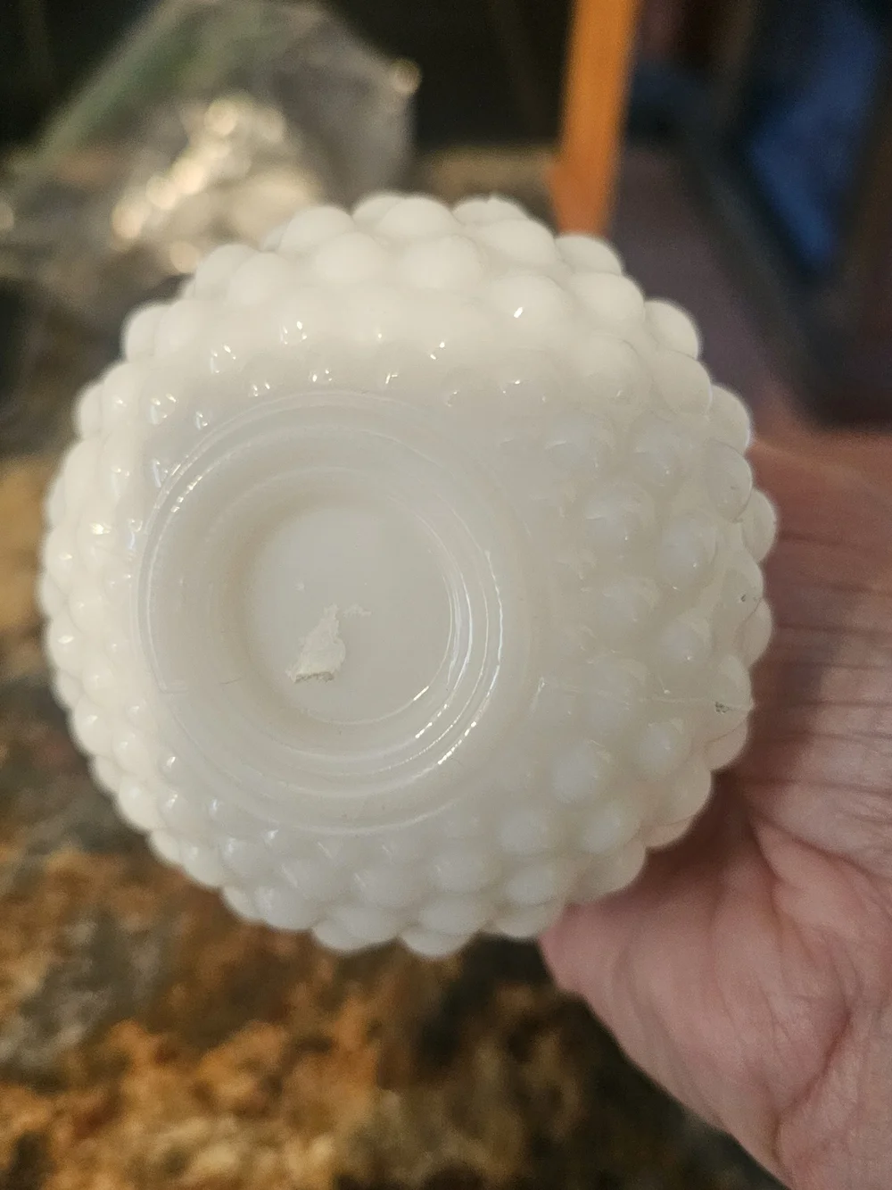 White Hobnail Milk Glass Vase - Home Accents
